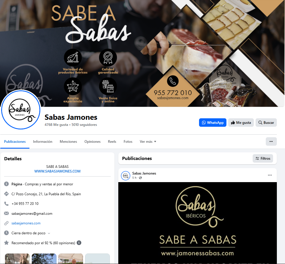 redes sociales sabas jamones fb1