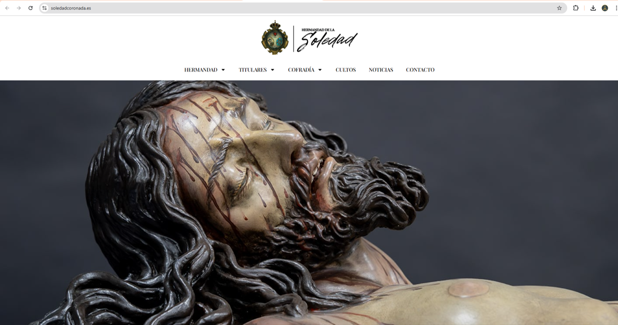 Hermandad de la soledad diseño web